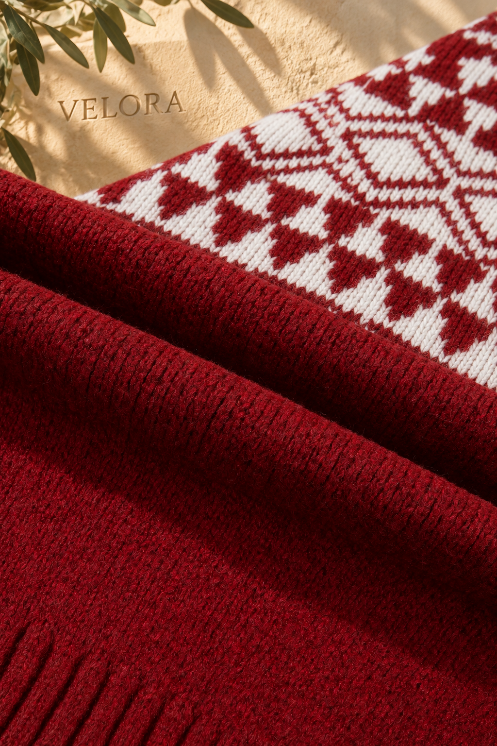 VELORA Geometric Button-Front Cardigan — Mediterranean view 15