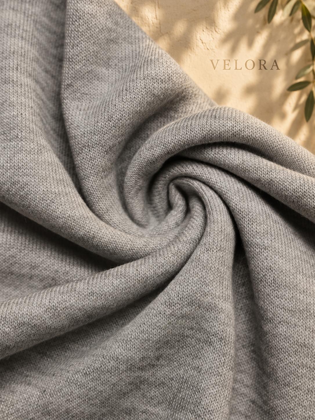 VELORA bow sweatshirt detail 11 on Mediterranean plaster
