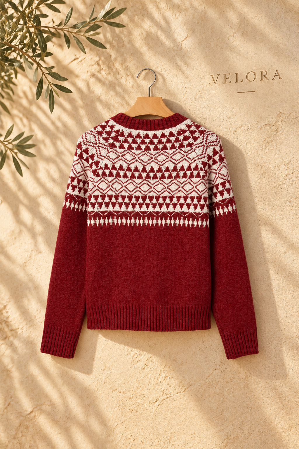 VELORA Geometric Button-Front Cardigan — Mediterranean view 9