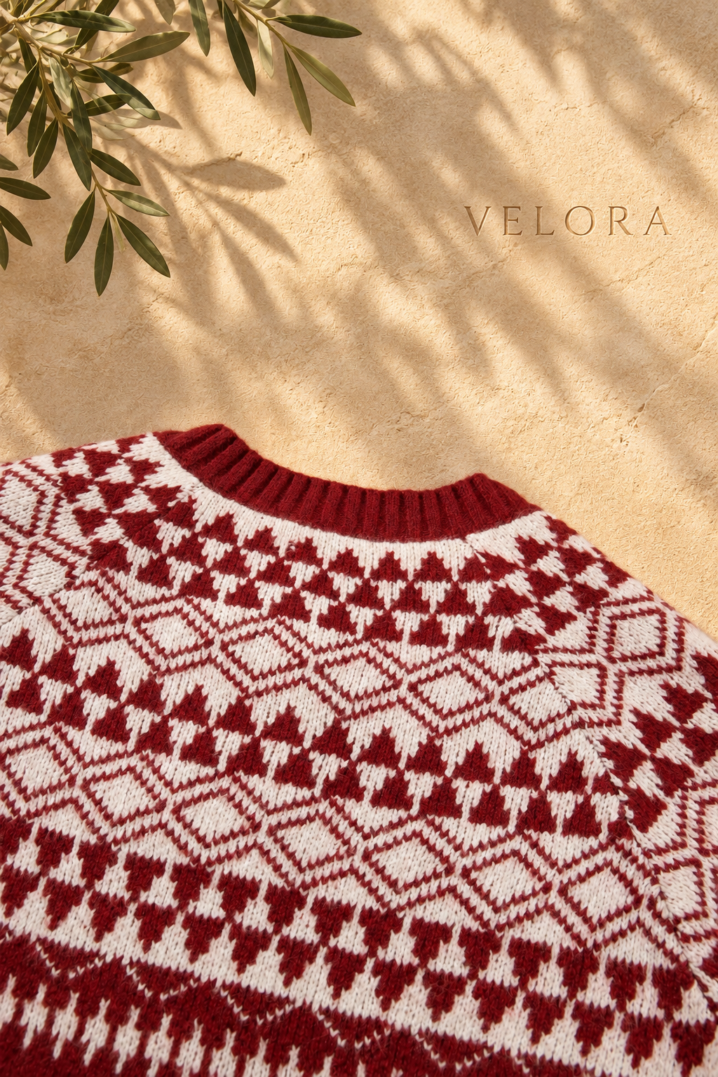 VELORA Geometric Button-Front Cardigan — Mediterranean view 11