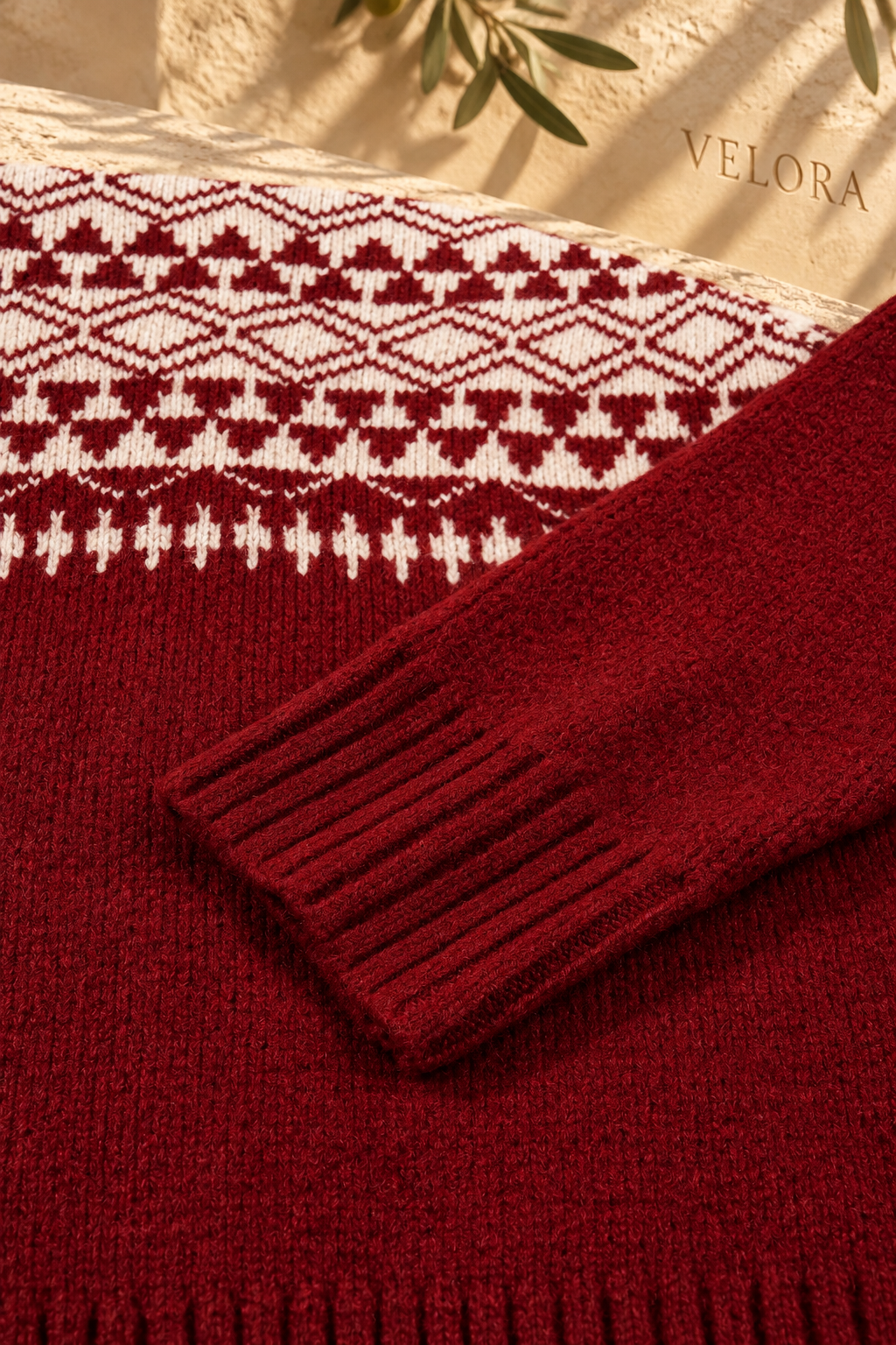 VELORA Geometric Button-Front Cardigan — Mediterranean view 13