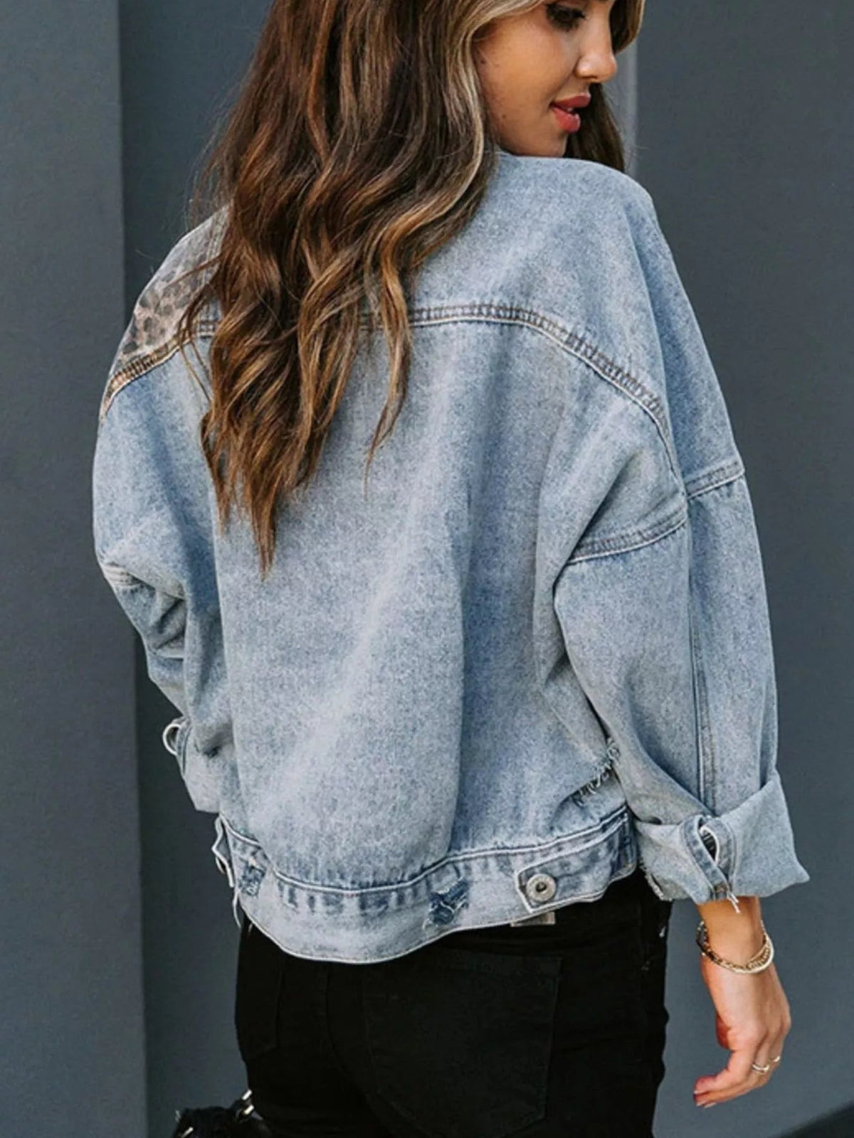 Original leopard-denim-jacket photo 4