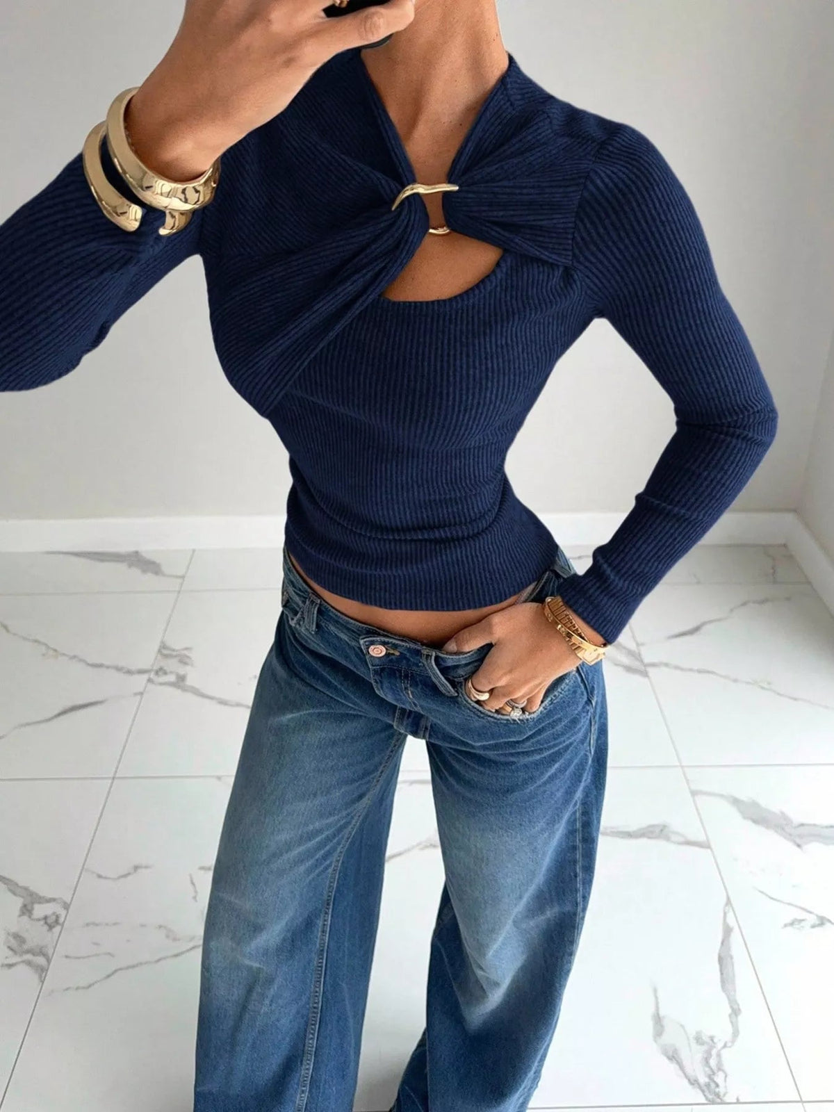 Original ribbed cutout top photo 9