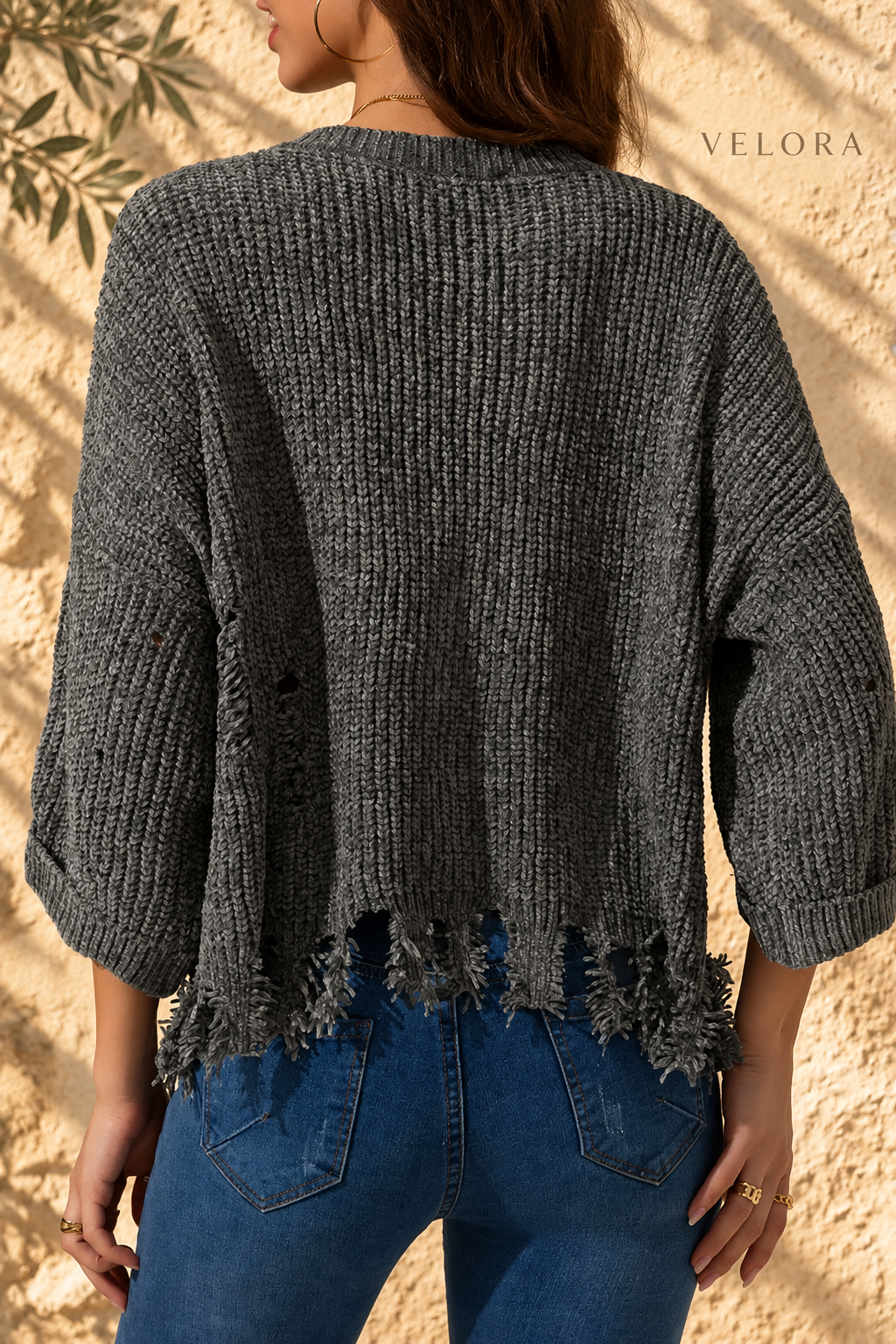 VELORA sweater product detail 6 on Mediterranean plaster