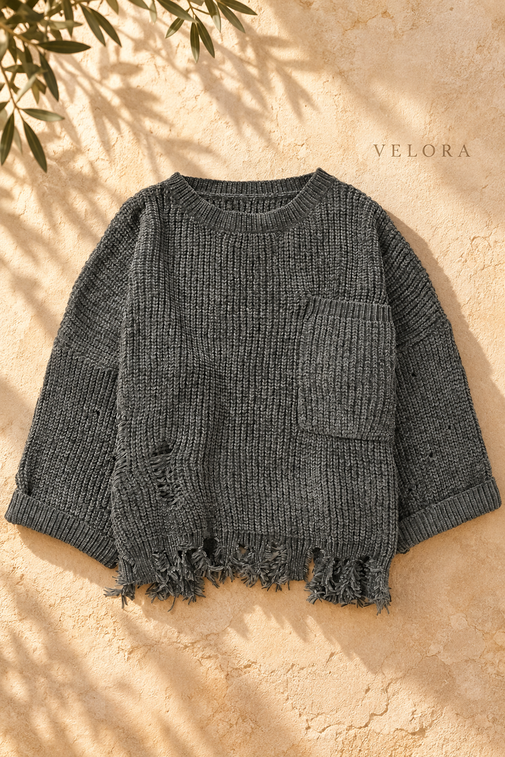 VELORA sweater product detail 8 on Mediterranean plaster