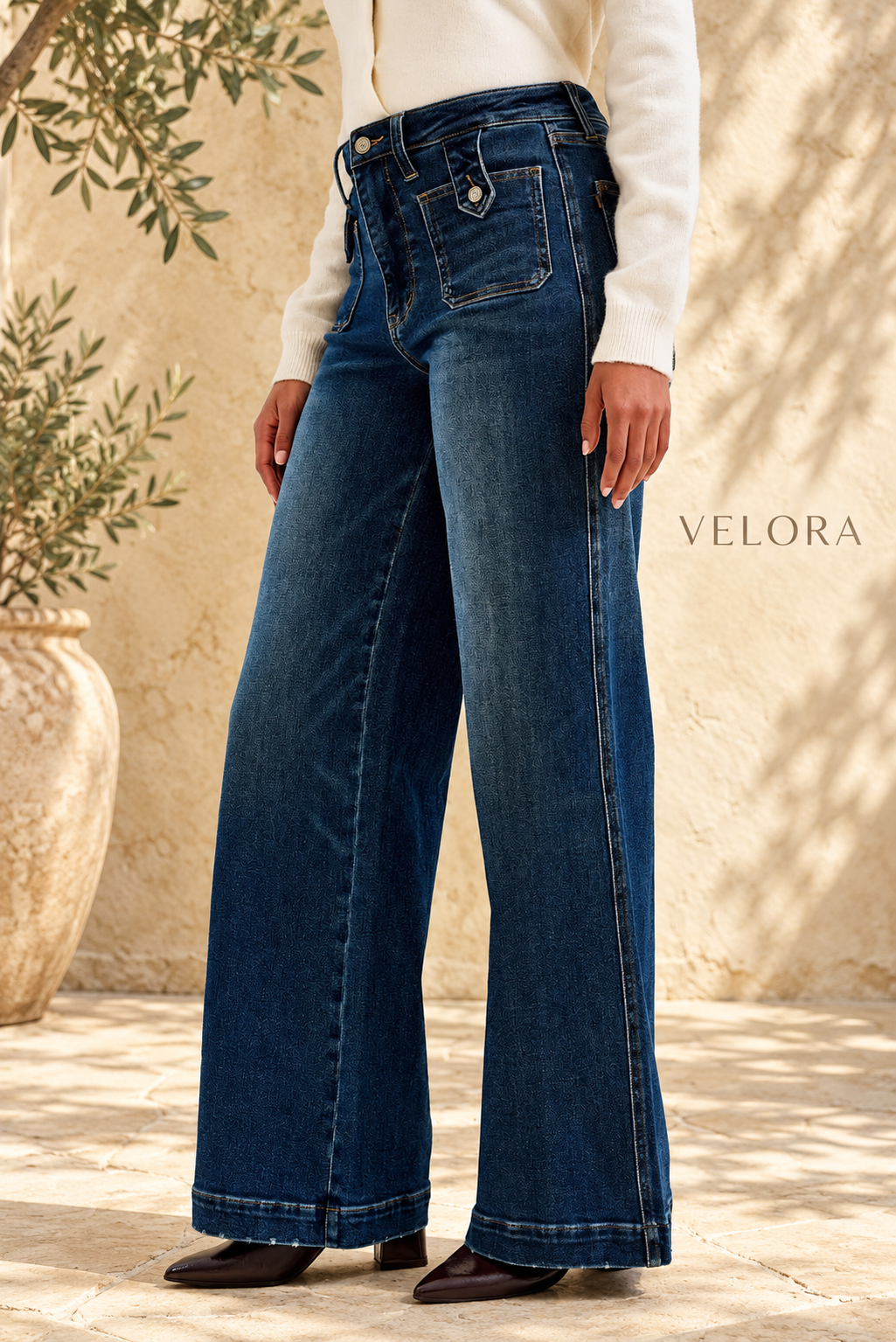 VELORA Judy Blue Lux High-Rise Wide Leg Jeans 3