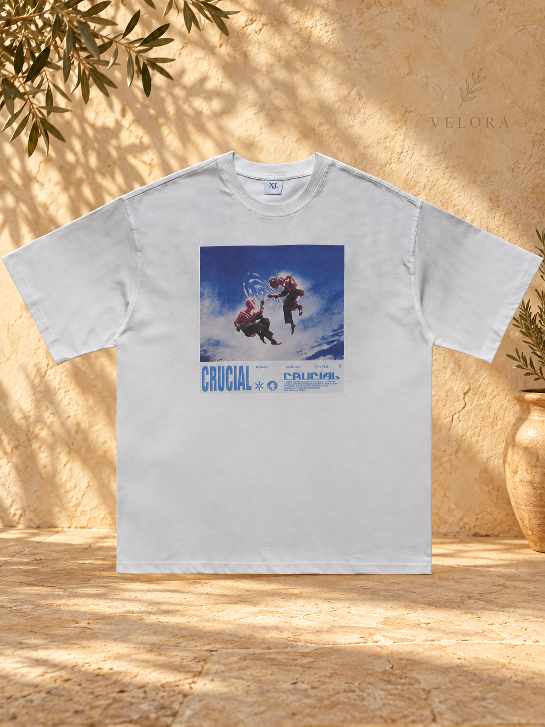 Men's Graphic Round Neck Oversized T-Shirt – image 7 – VELORA Mediterranean